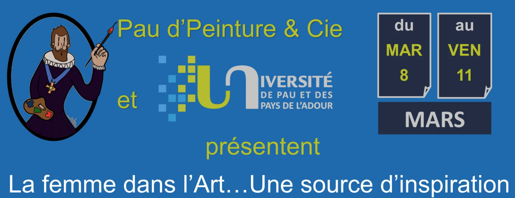 Exposition la femme dans l'art grâce à Pau d'Peinture