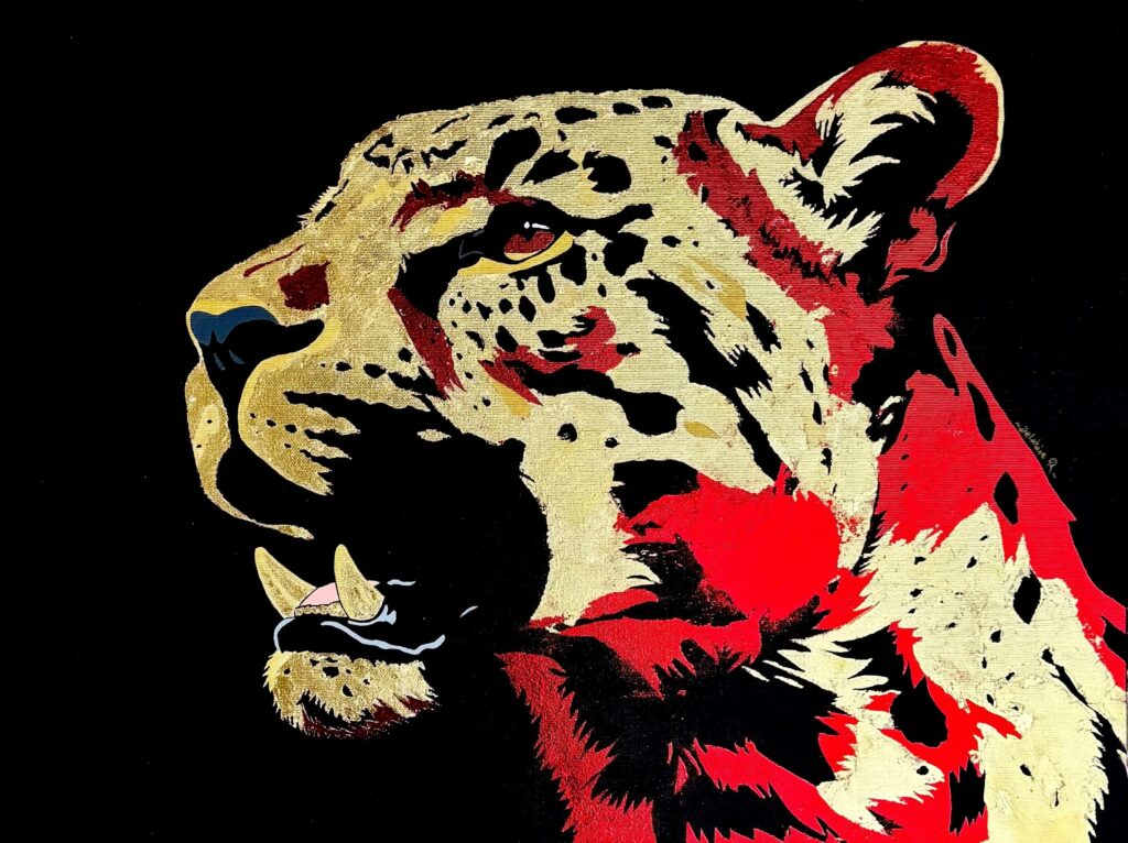 red and gold panther